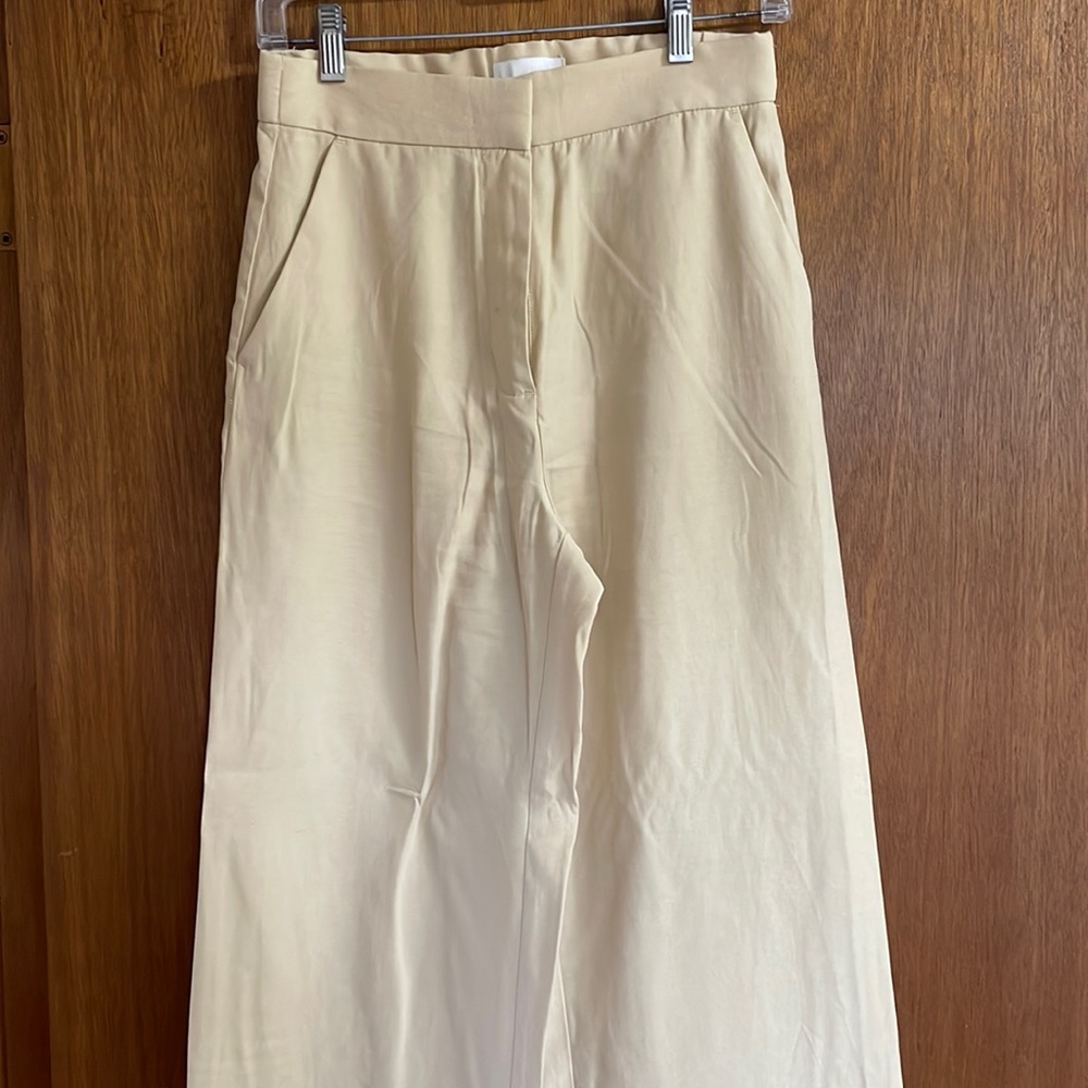 Yellow straight leg trousers